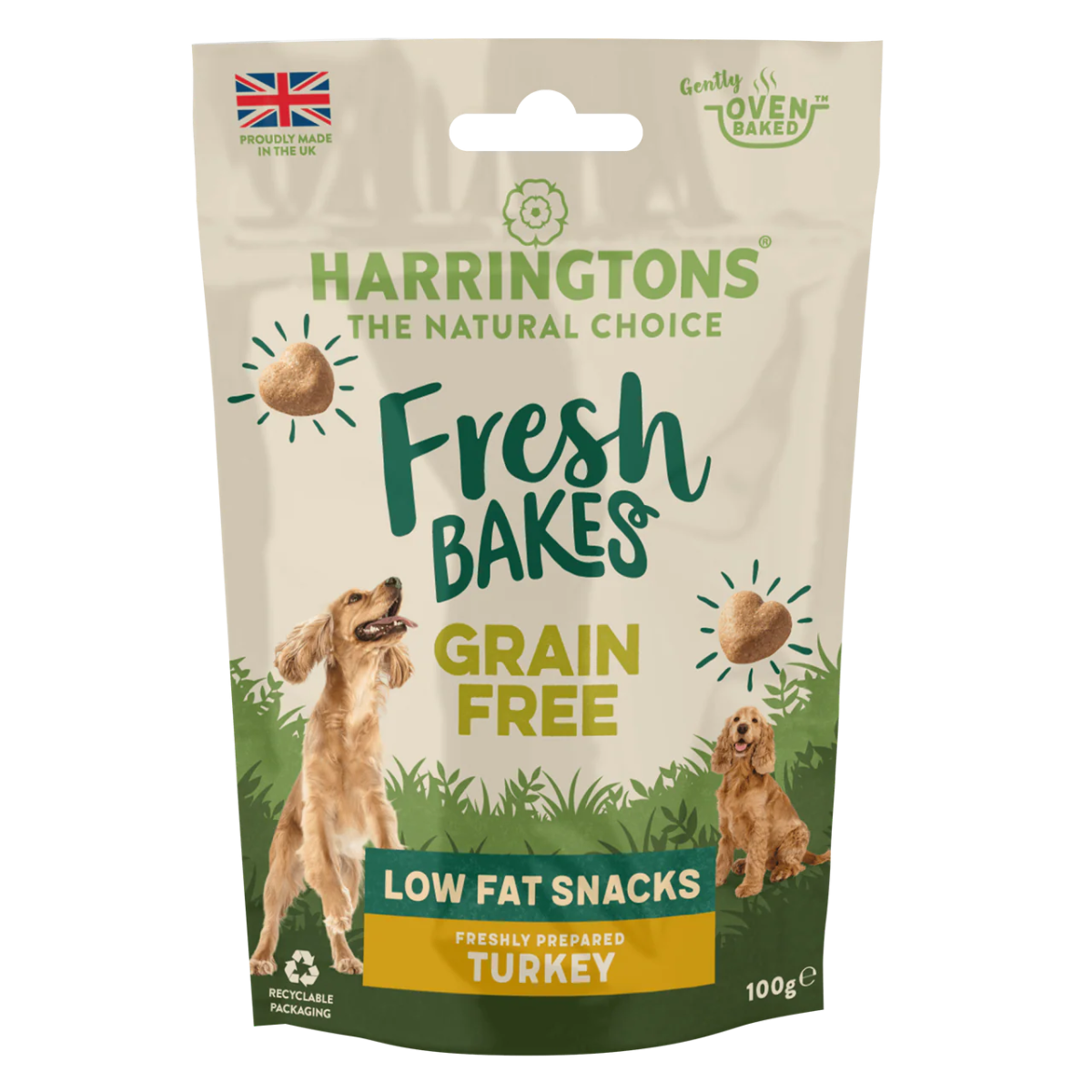 Harringtons Fresh Bake Low Fat Turkey Dog Treats 100g - 100g