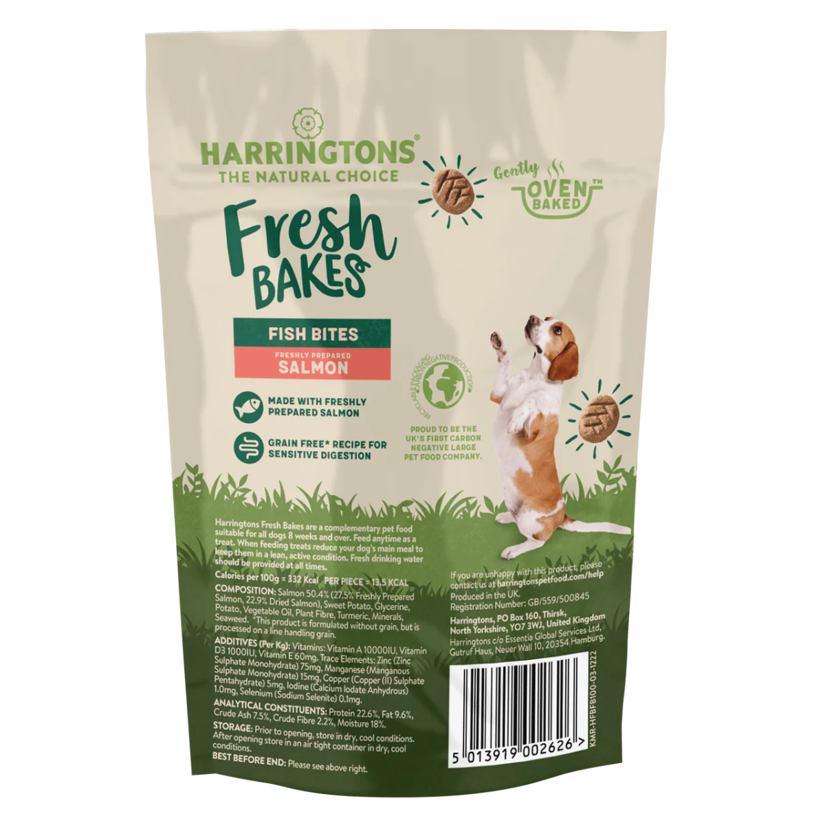 Harringtons Fresh Bake Salmon Dog Treats 100g - 100g