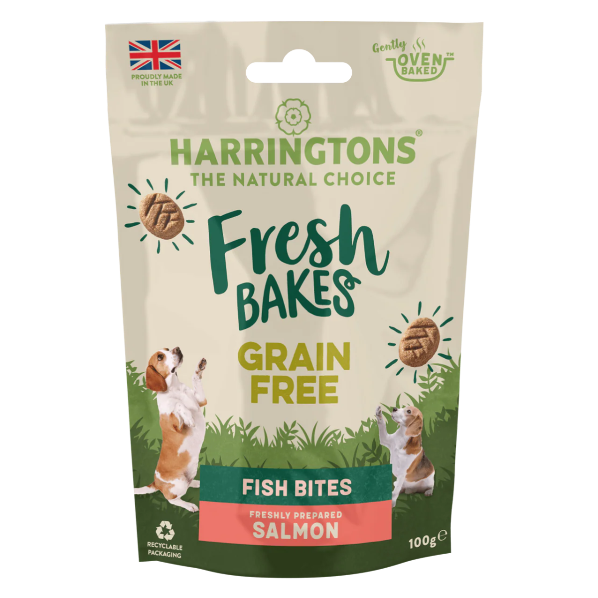 Harringtons Fresh Bake Salmon Dog Treats 100g - 100g