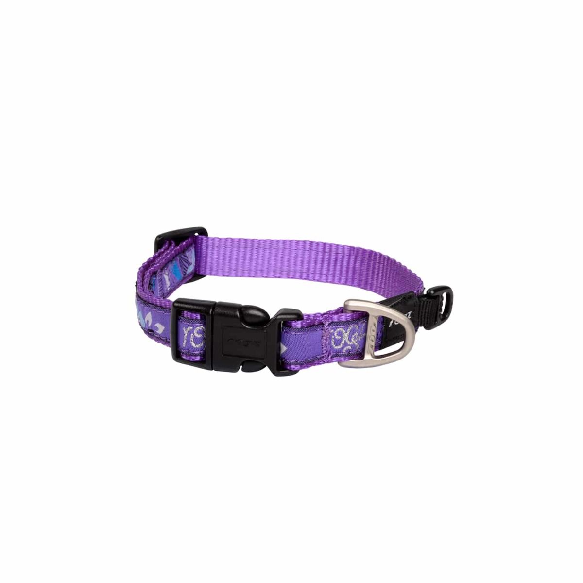 Rogz FancyDress Classic Dog Collar Forest Purple - Large