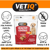 Thumbnail for VetIQ Healthy Centres Salmon & Mango Dog Treats 70g - 70g