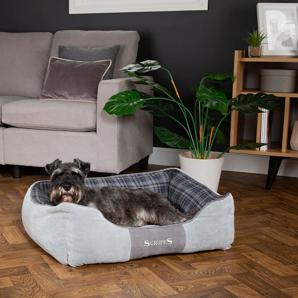 Scruffs Highland Box Dog Bed - Grey Medium