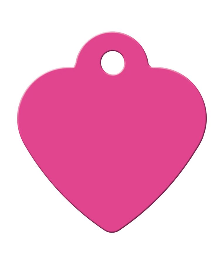 ID Tag Heart Small Pastel Pink  - Small