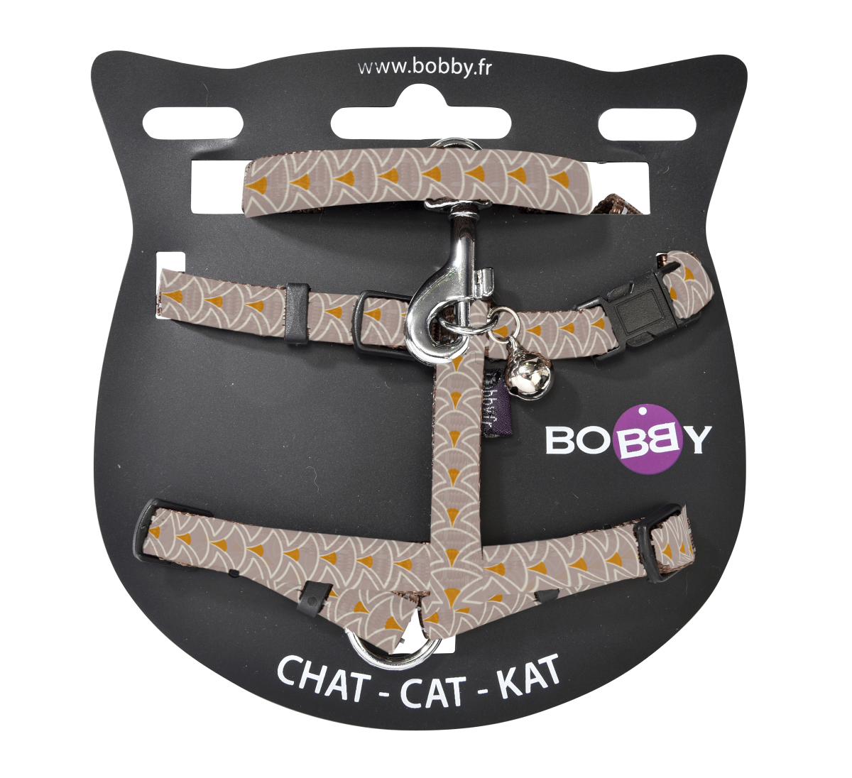 Geisha Cat Harness and Lead - Taupe