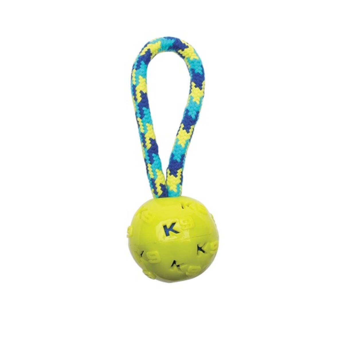 K9 Fitness by Zeus TPR and Rope Ball Tug - 22.86 cm