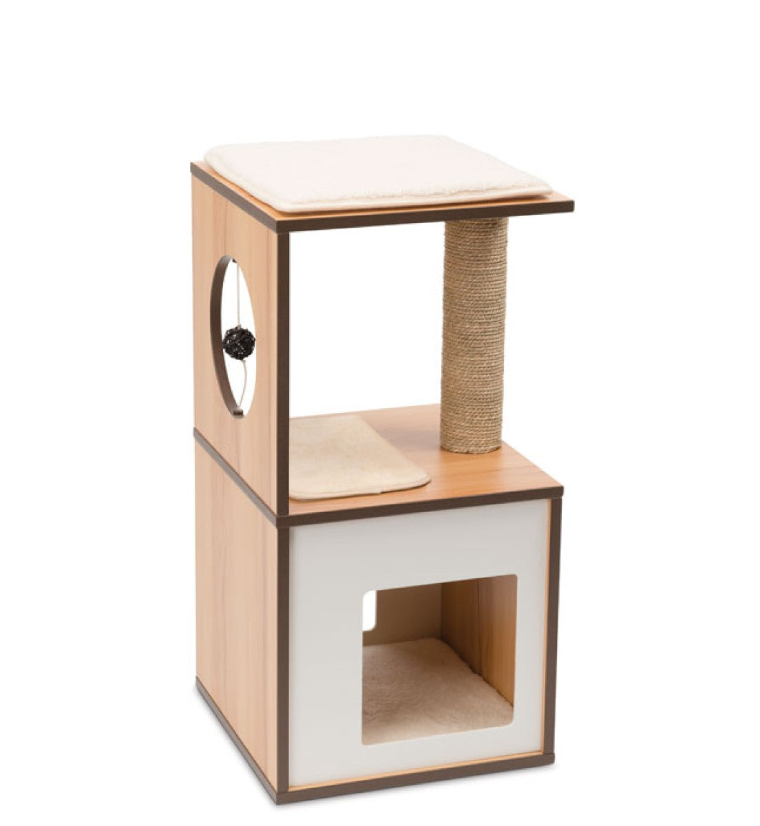 Catit Vesper Cat Furniture V-Box - Walnut/Small