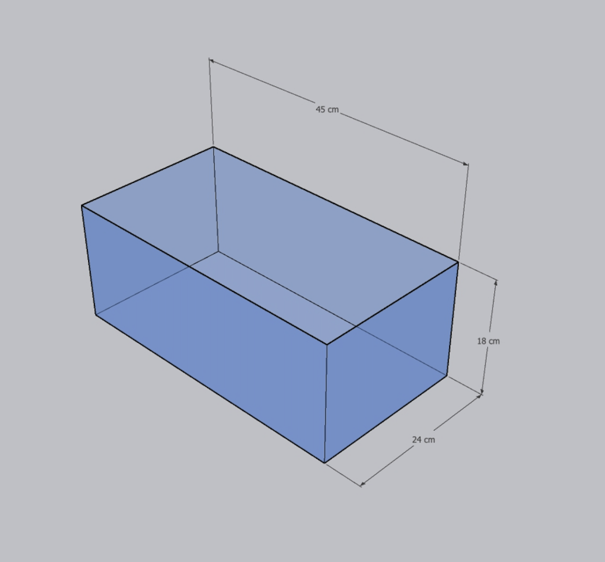 Dymax Shallow Aquarium 45CM X 24CM X 18CM (5 MM)