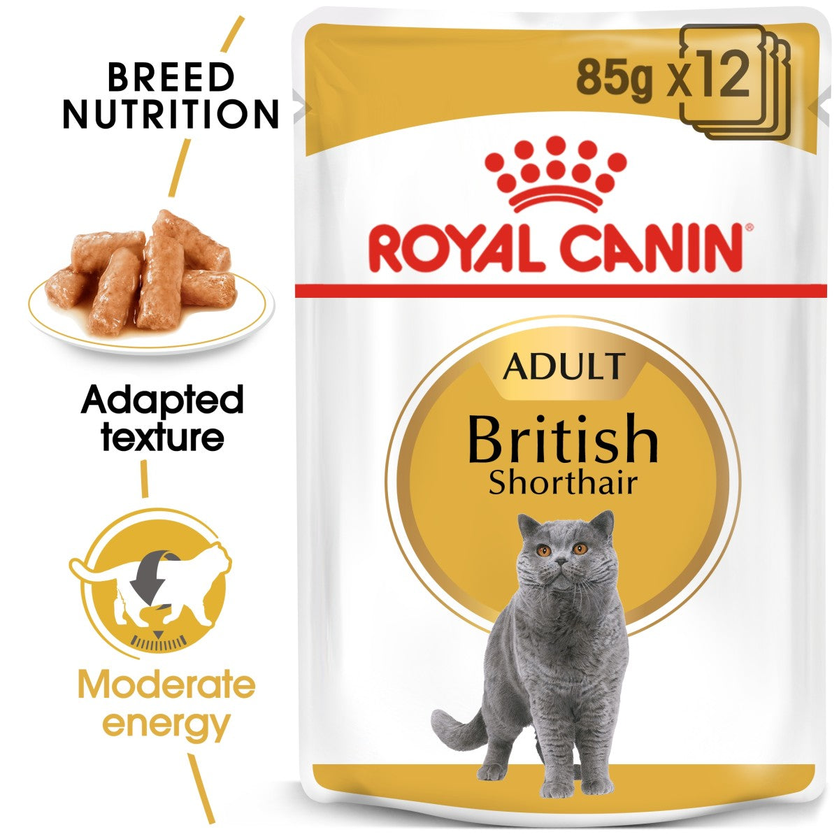 Feline Breed Nutrition British Shorthair (WET FOOD - Pouches) 12 x 85g