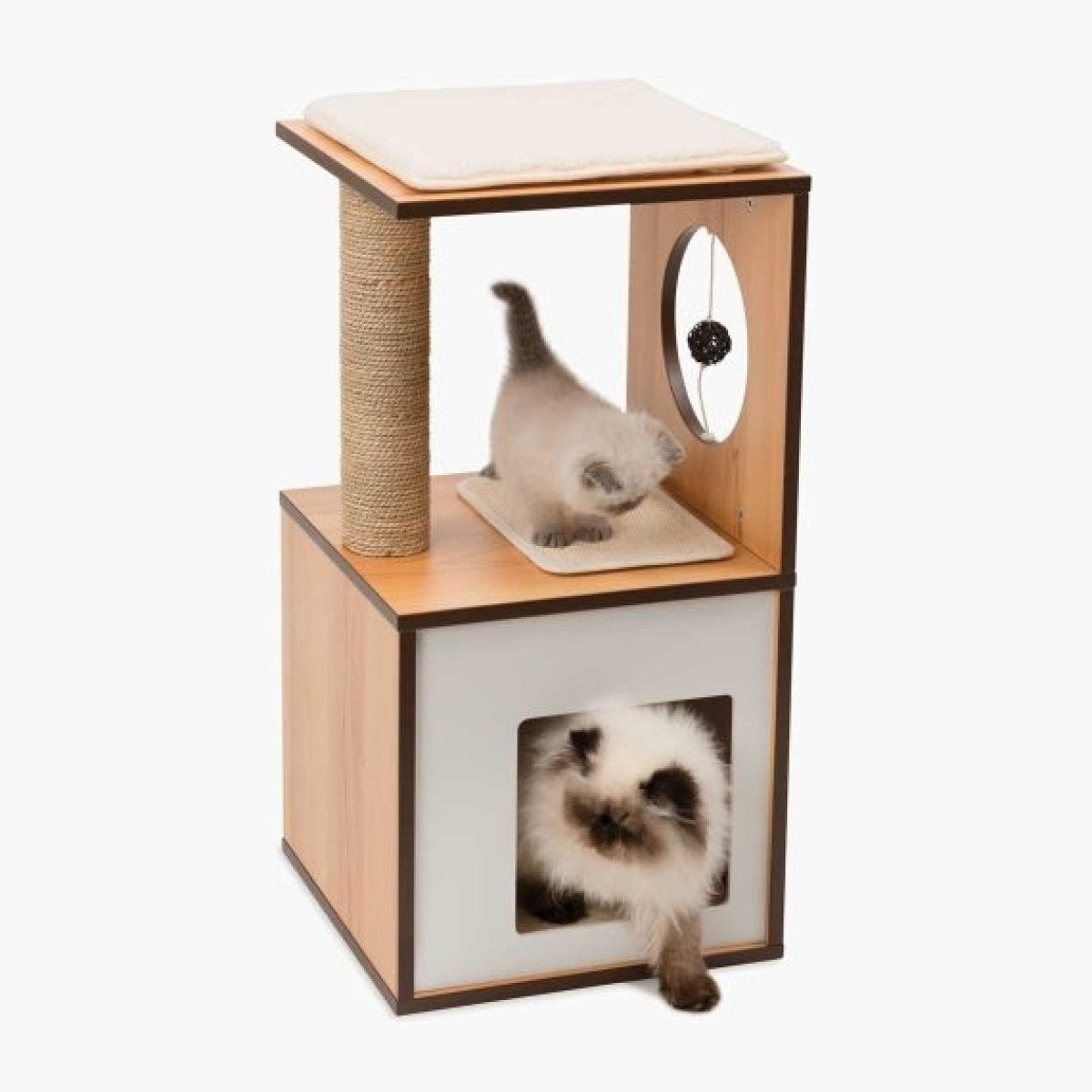 Catit Vesper Cat Furniture V-Box - Walnut/Small