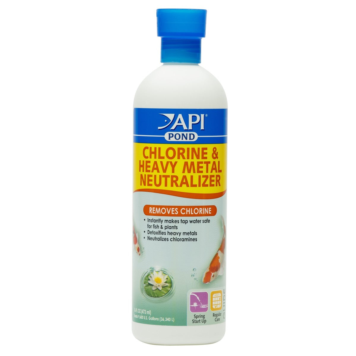 API Pond Chlorine & Heavy Metal Neutralizer, 16 OZ