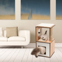 Thumbnail for Catit Vesper Cat Furniture V-Box - Walnut/Small