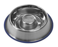 Thumbnail for Buster Stainless Steel slow feeder blue base Small