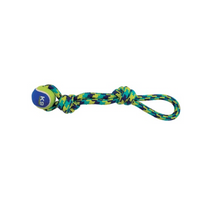 Thumbnail for K9 Fitness by Zeus Rope Tug with Tennis Ball - 43.2 cm