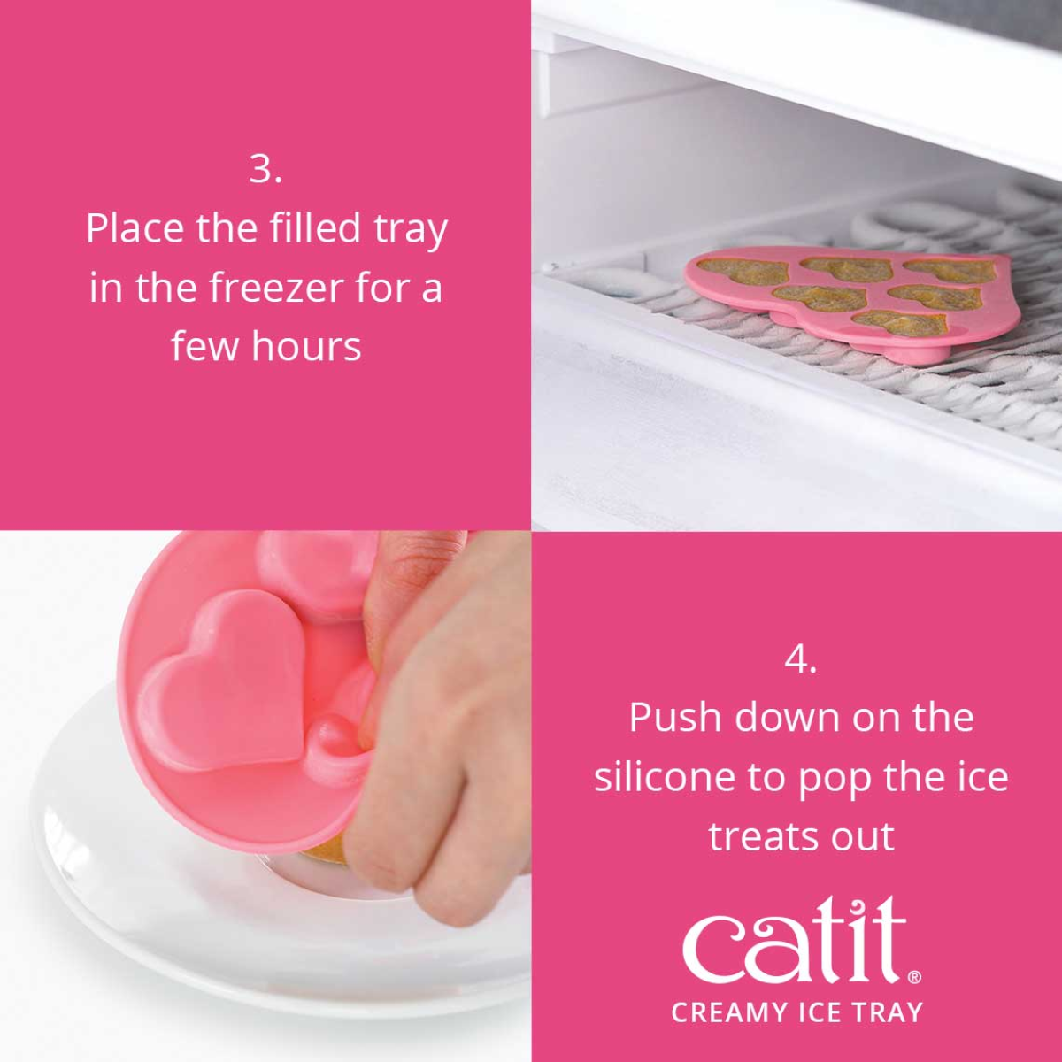 Catit Heart-Shaped Silicone Ice Tray