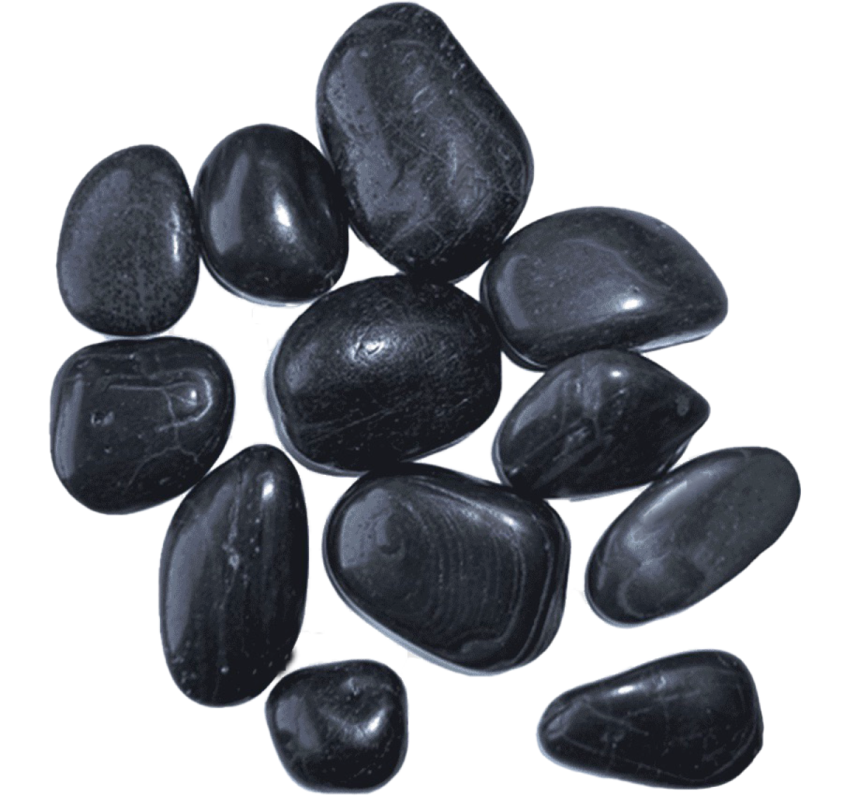 Black Yuhua Stones 3-5 cm 4kg