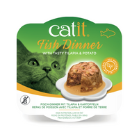 Thumbnail for Catit Fish Dinner, Tilapia & Potato 80 g, 6pcs/box