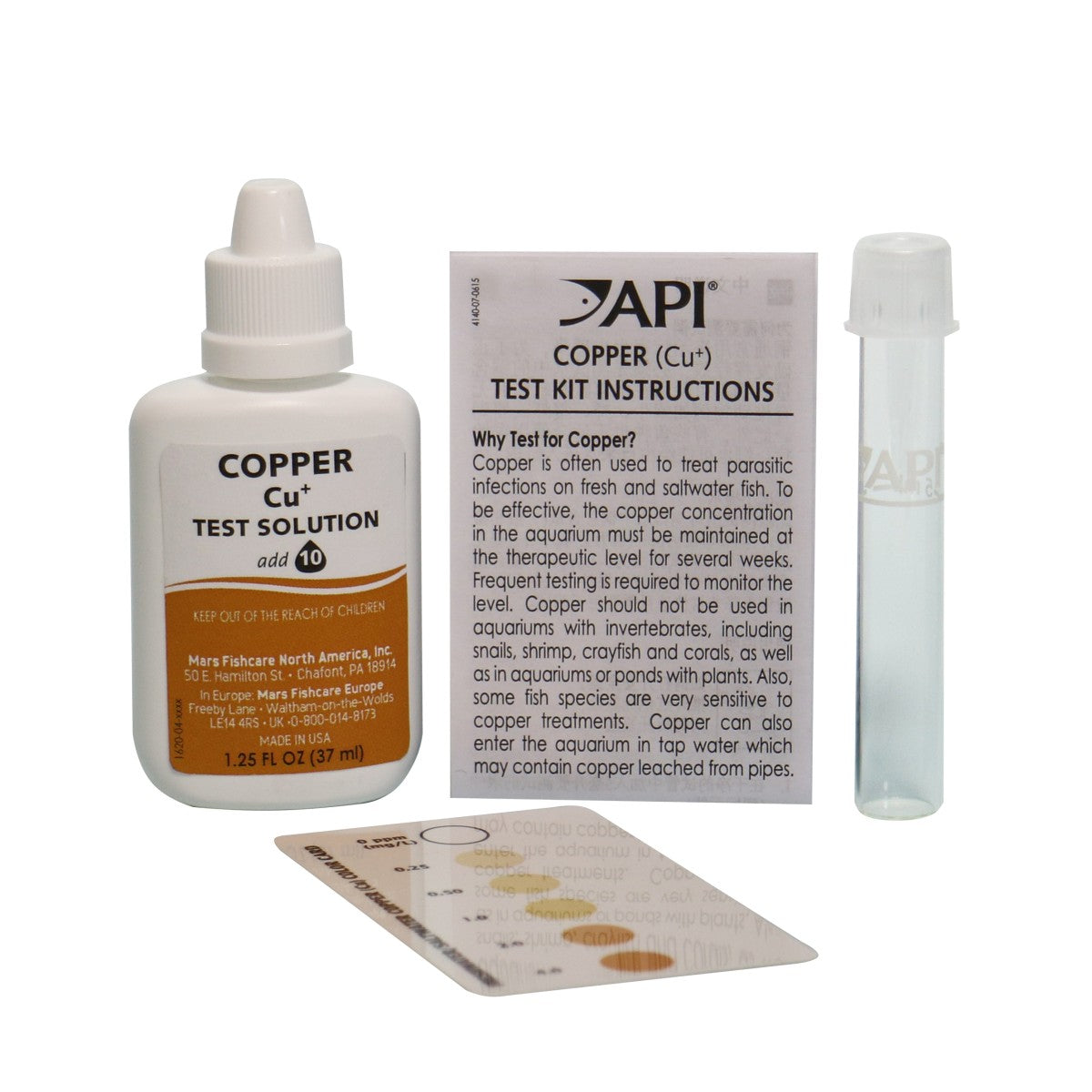 API Copper Cu+ Freshwater & Saltwater Aquarium Test Kit, 90 count