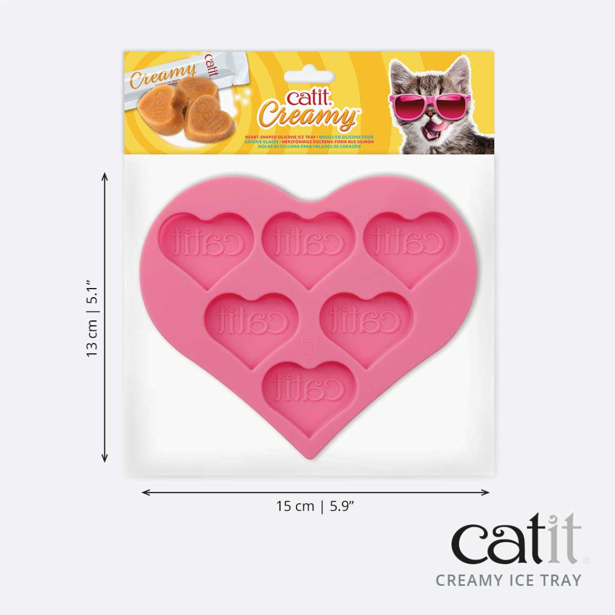 Catit Heart-Shaped Silicone Ice Tray