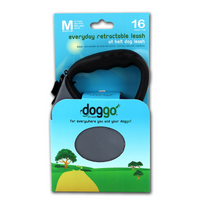 Thumbnail for Doggo everyday retractable leash 5m, M, grey