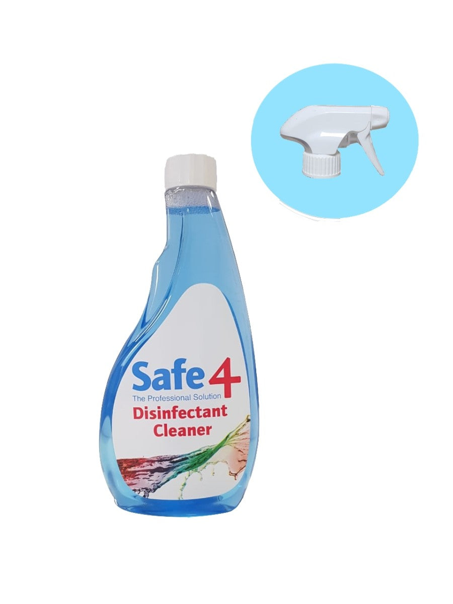 Safe4 Disinfectant Pre-diluted spray 1:10 dilution, Mint Scent, 500ml