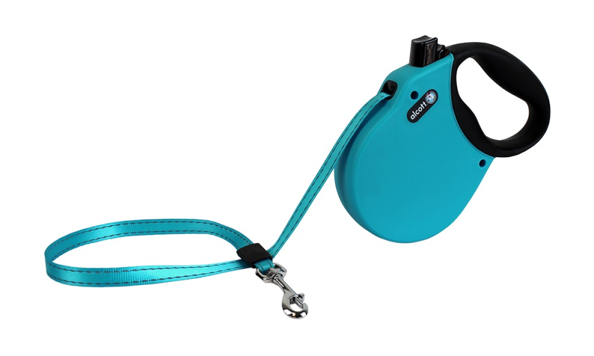 Adventure retractable leash, 5 m - Small - Blue