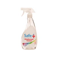 Thumbnail for Safe4 Disinfectant Pre-diluted spray 1:10 dilution, Clear Unscented, 500ml