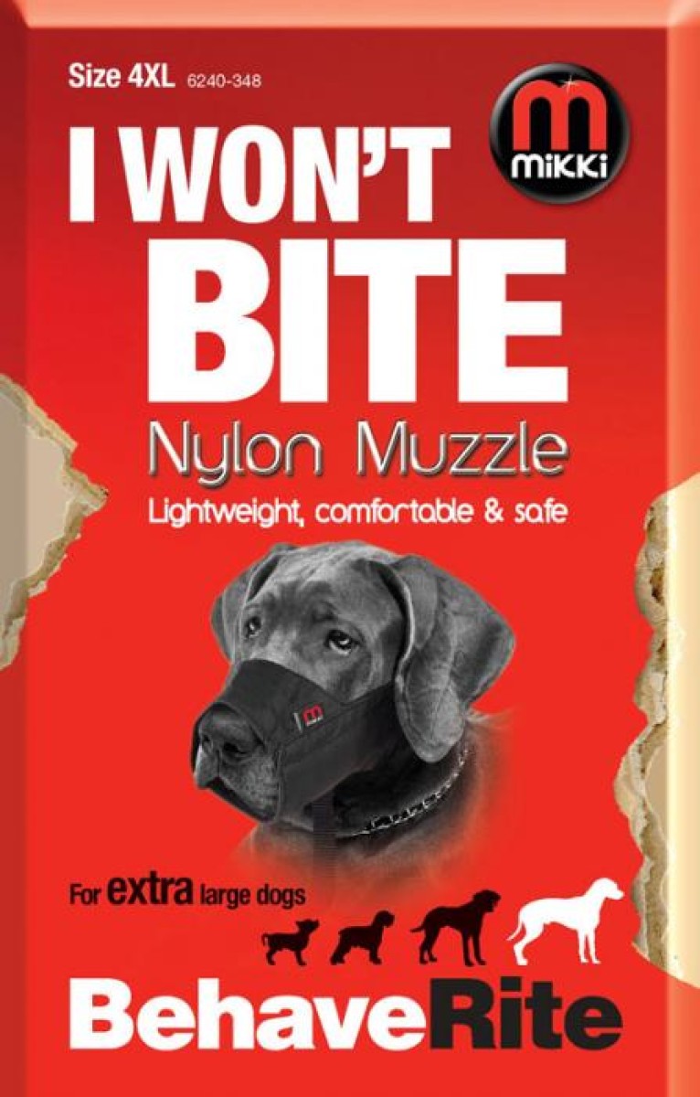 Nylon Dog Muzzle Size 4-XL