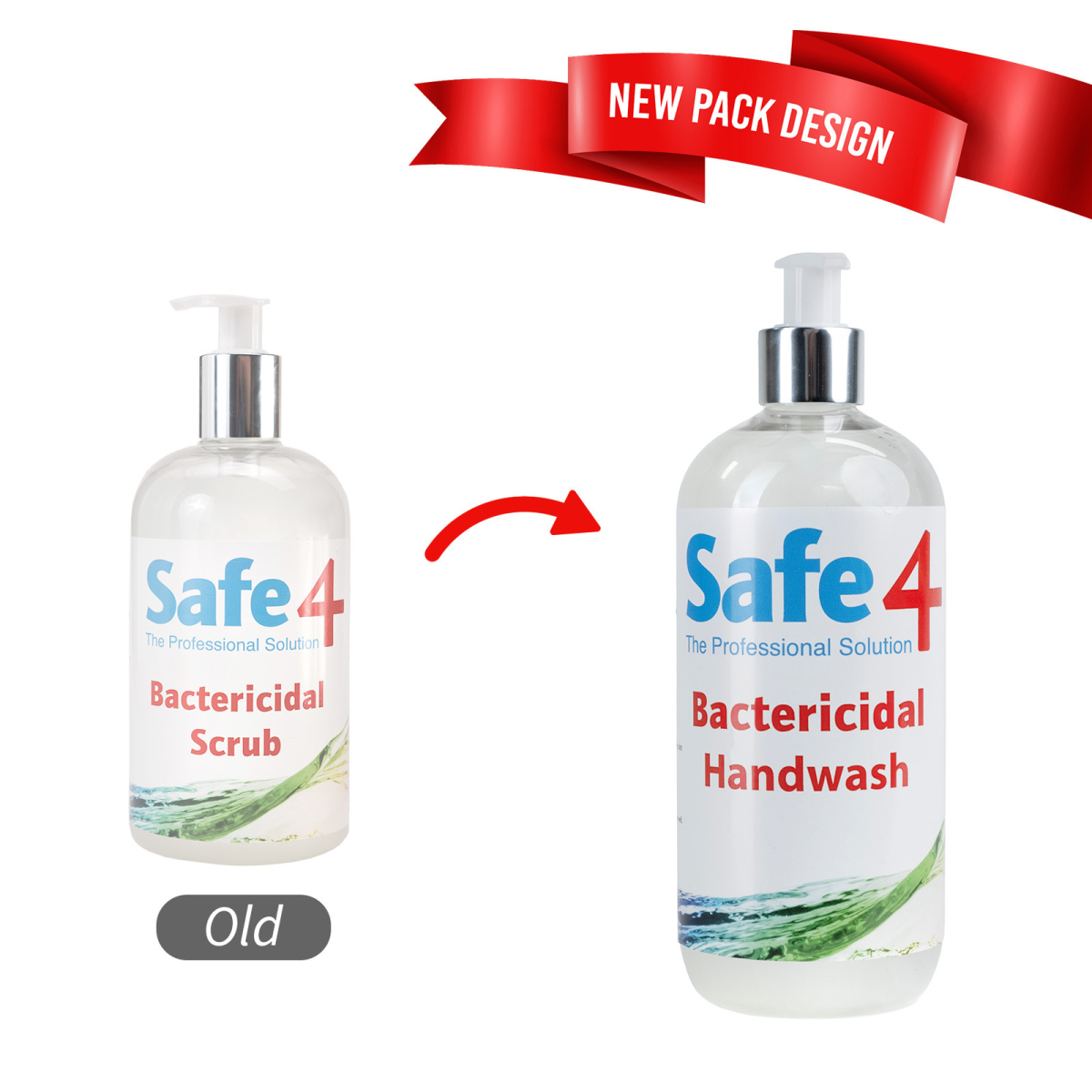 Safe4 Bactericidal Handwash, 500ml