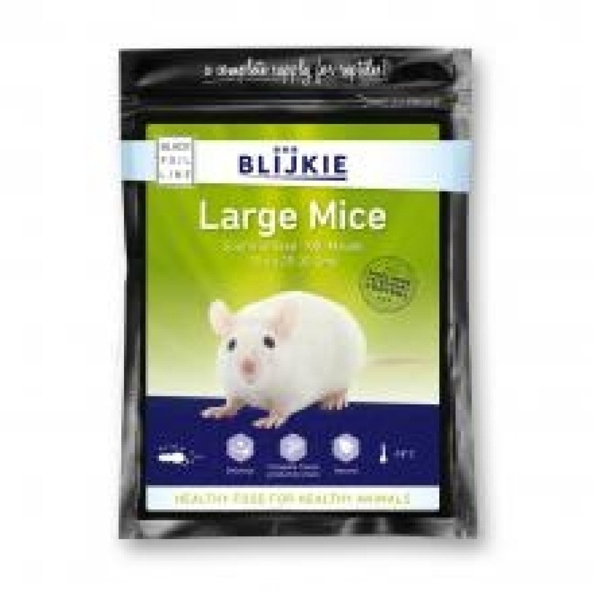 Blijkie black foil line mice large 25-30g, 15pc