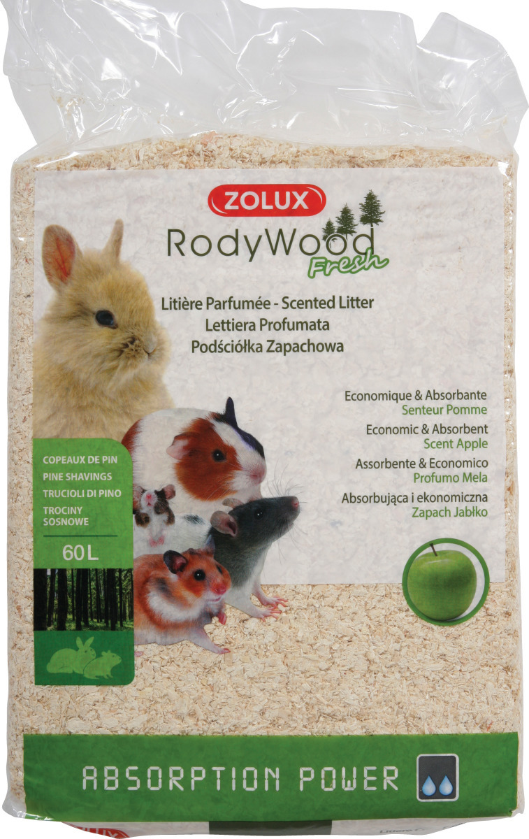 Rodent Litter Rodywood Fresh Apple 60L