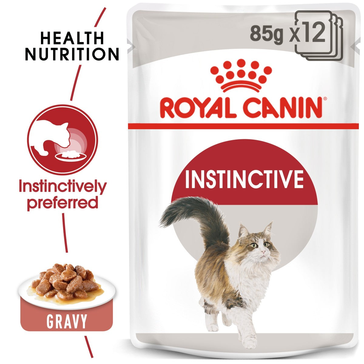 Feline Health Nutrition Instinctive Adult Cats Gravy (WET FOOD - Pouches) 12 x 85g