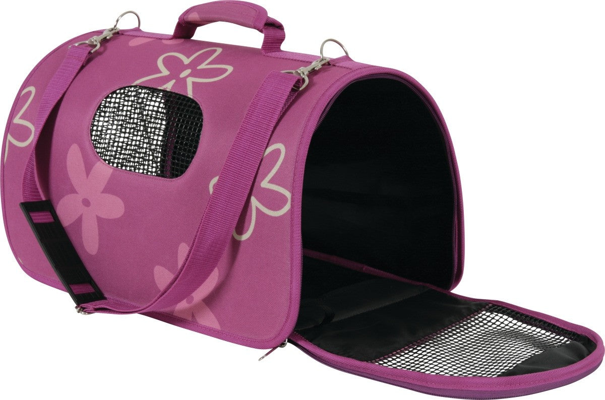 PET CARRIER FLOWER PLUM MEDIUM