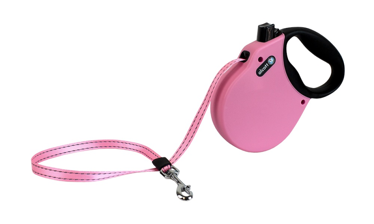 Adventure retractable leash, 5 m - Small - Pink