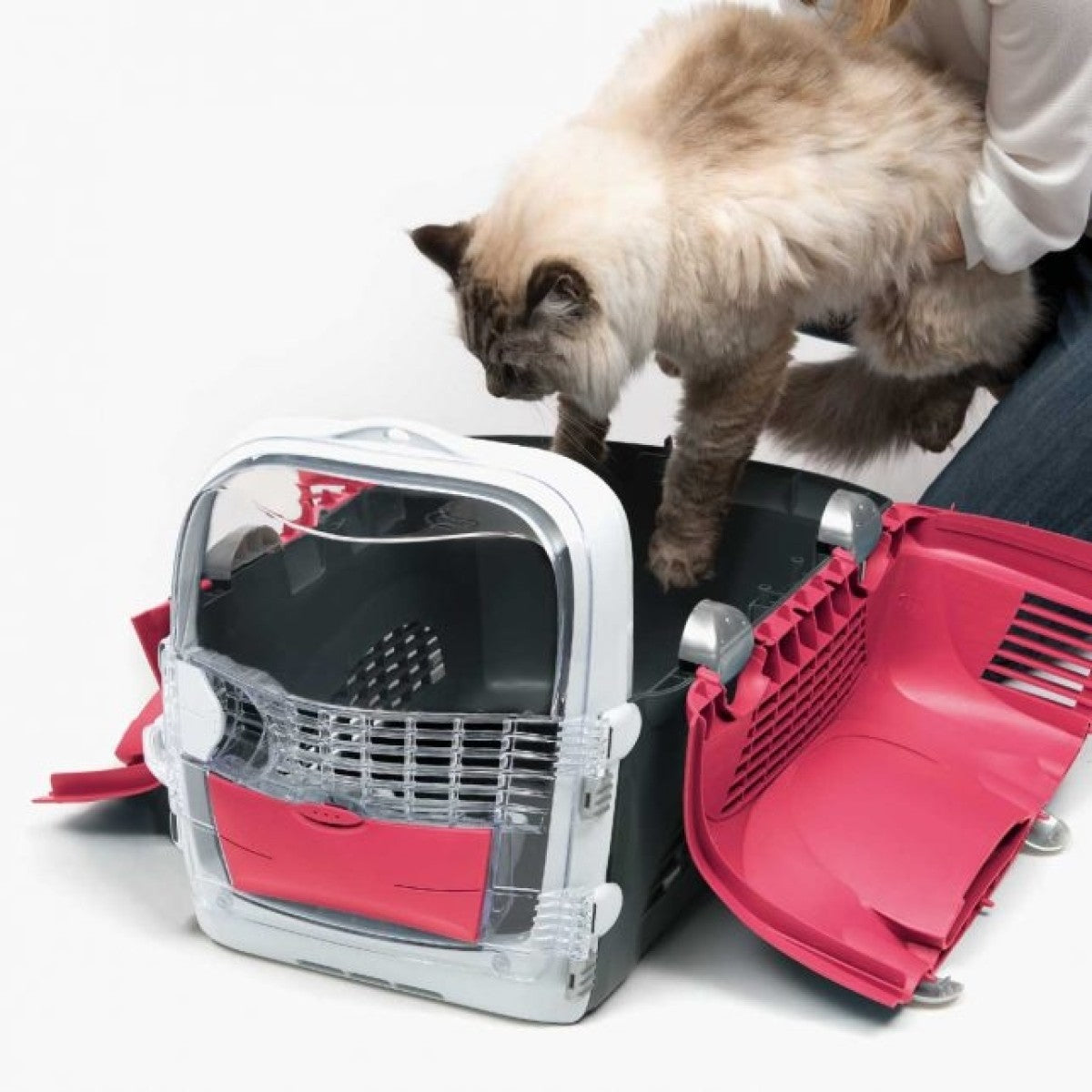 Cabrio Cat Carrier System - Cherry Red