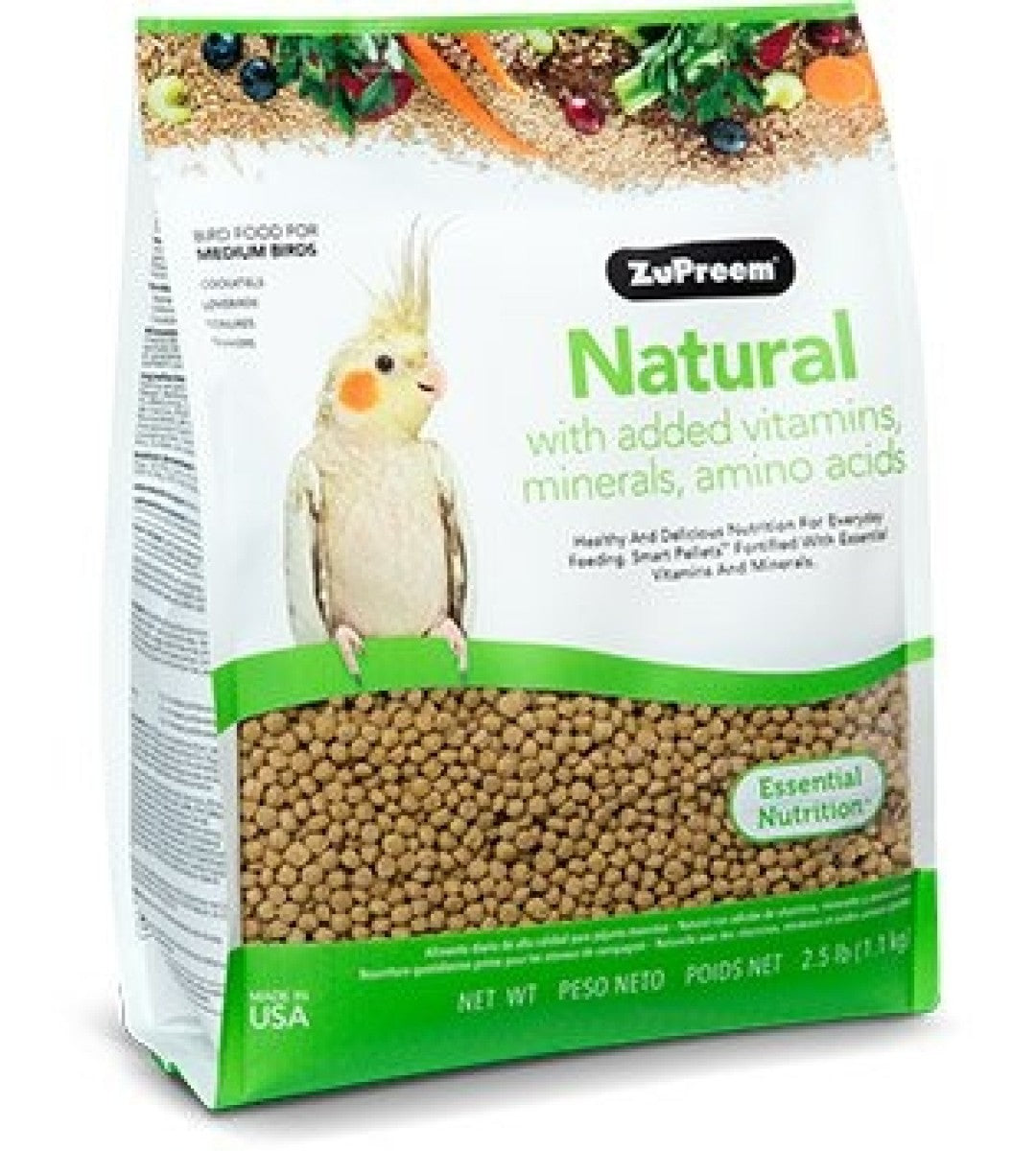 Natural Avian Diet - Cockatiels 2.5lb (1.13kg)