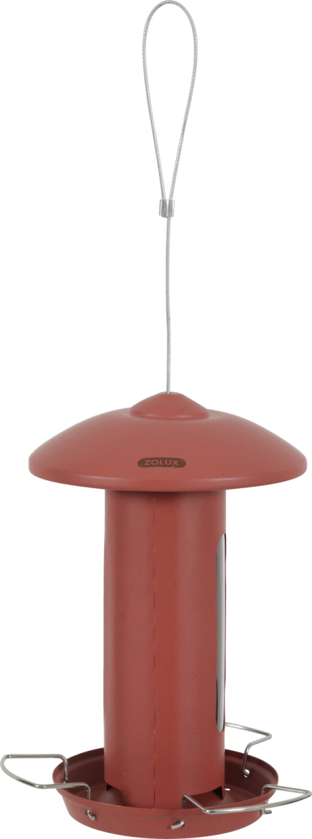 SOLO BIRD FEEDER, RED TERRA METAL