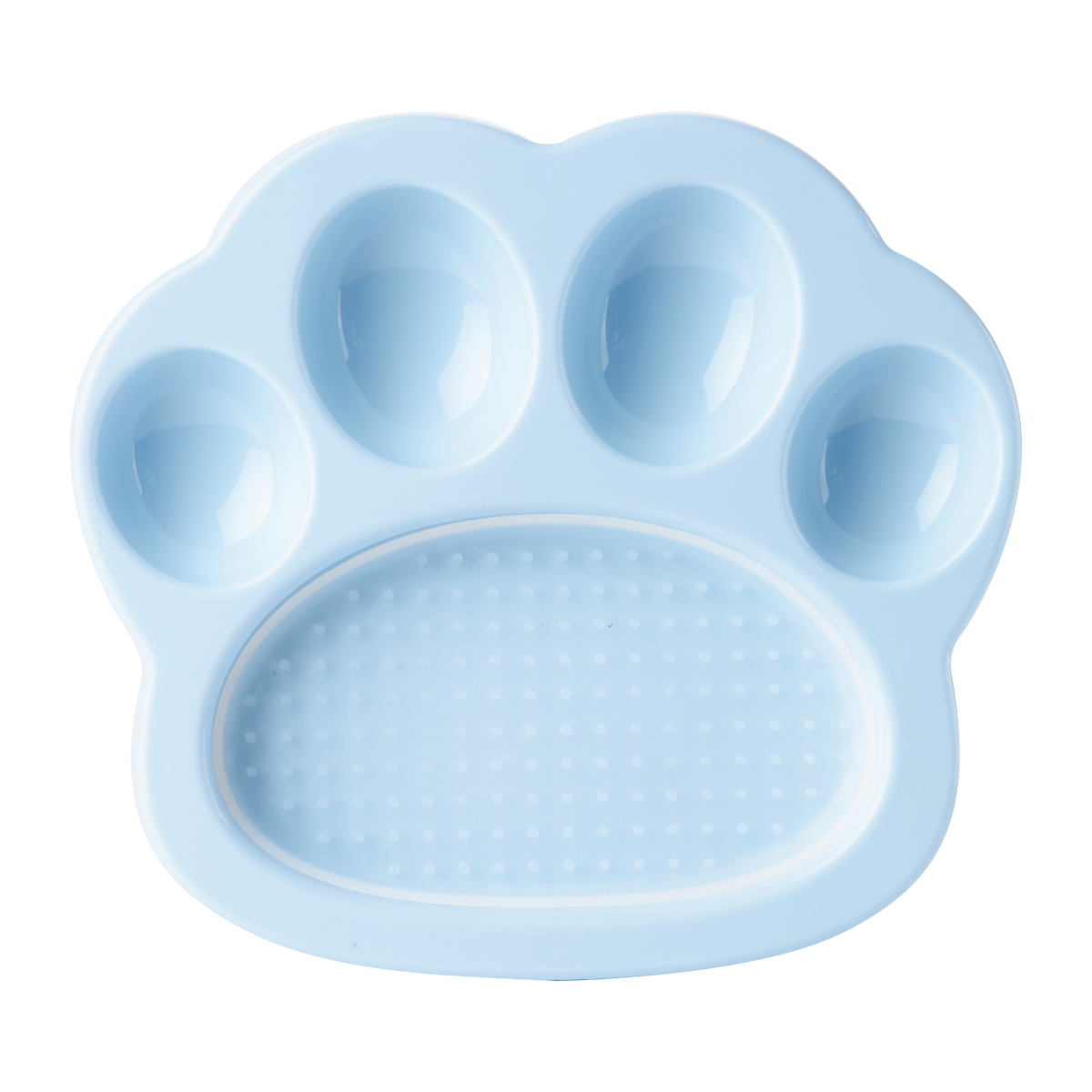 PetDreamHouse PAW 2-IN-1 Mini Slow Feeder & Lick Pad Baby Blue Easy