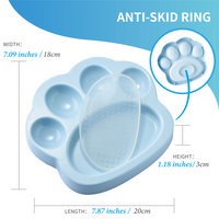 Thumbnail for PetDreamHouse PAW 2-IN-1 Mini Slow Feeder & Lick Pad Baby Blue Easy