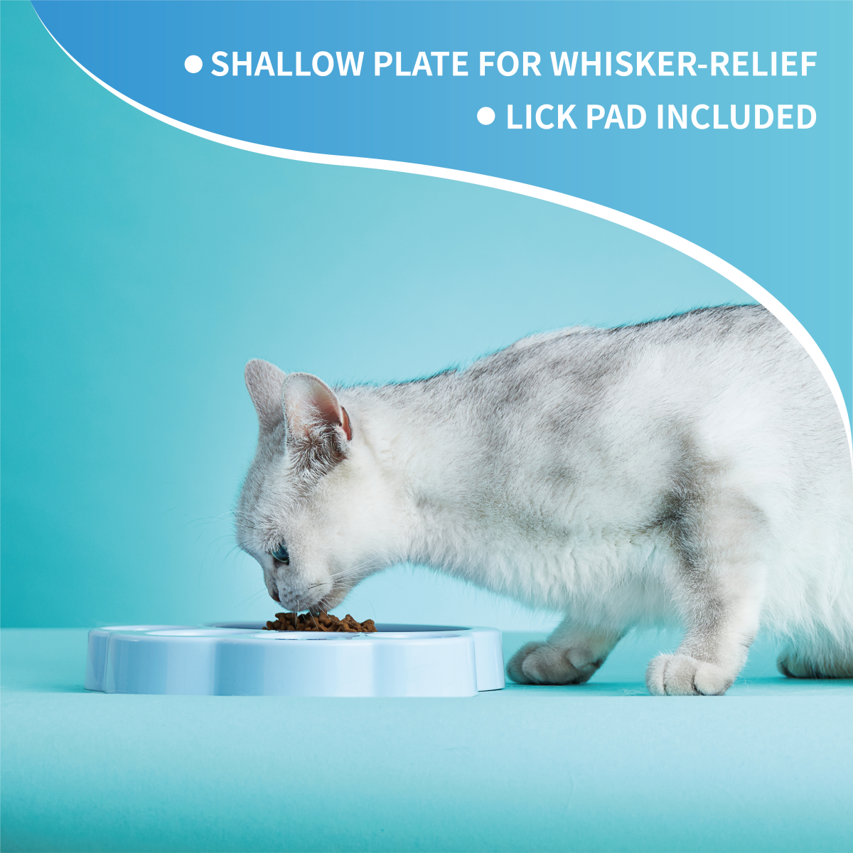 PetDreamHouse PAW 2-IN-1 Mini Slow Feeder & Lick Pad Baby Blue Easy