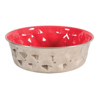 Thumbnail for Diamonds Stainless Non-Slip Dog Bowls - Red 2.6L