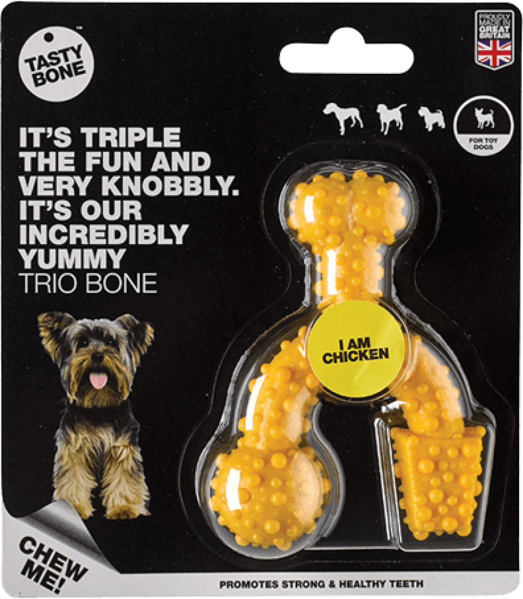 TastyBone Nylon Trio Toy Dog - Chicken