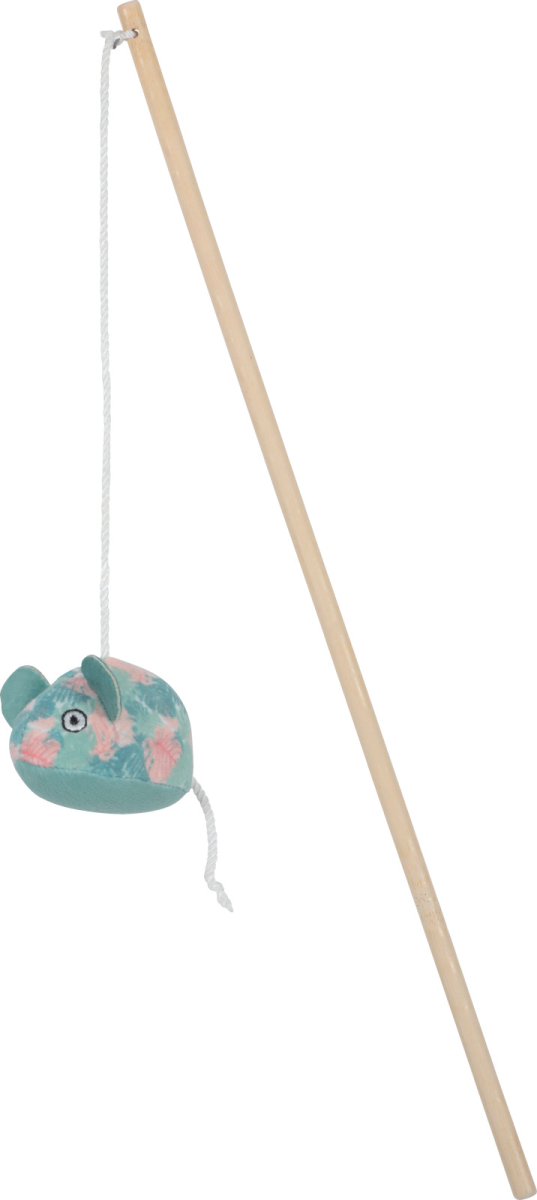 ETHICAT LEAF MOUSE WAND TOY