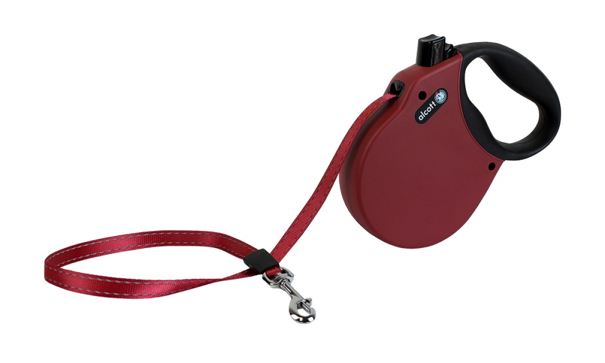 Adventure retractable leash, 5 m - Small - Red