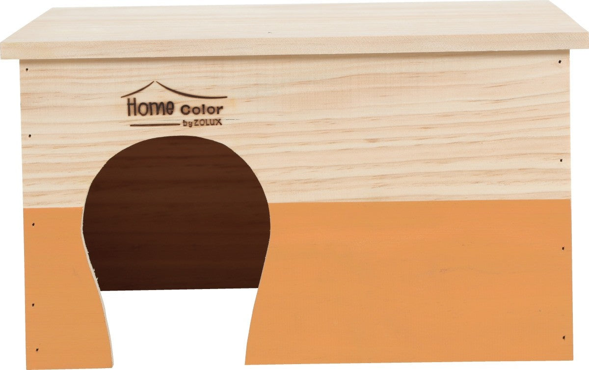 RECTANGULAR HOME COLOR WOODEN HOUSE - X-LARGE/ORANGE