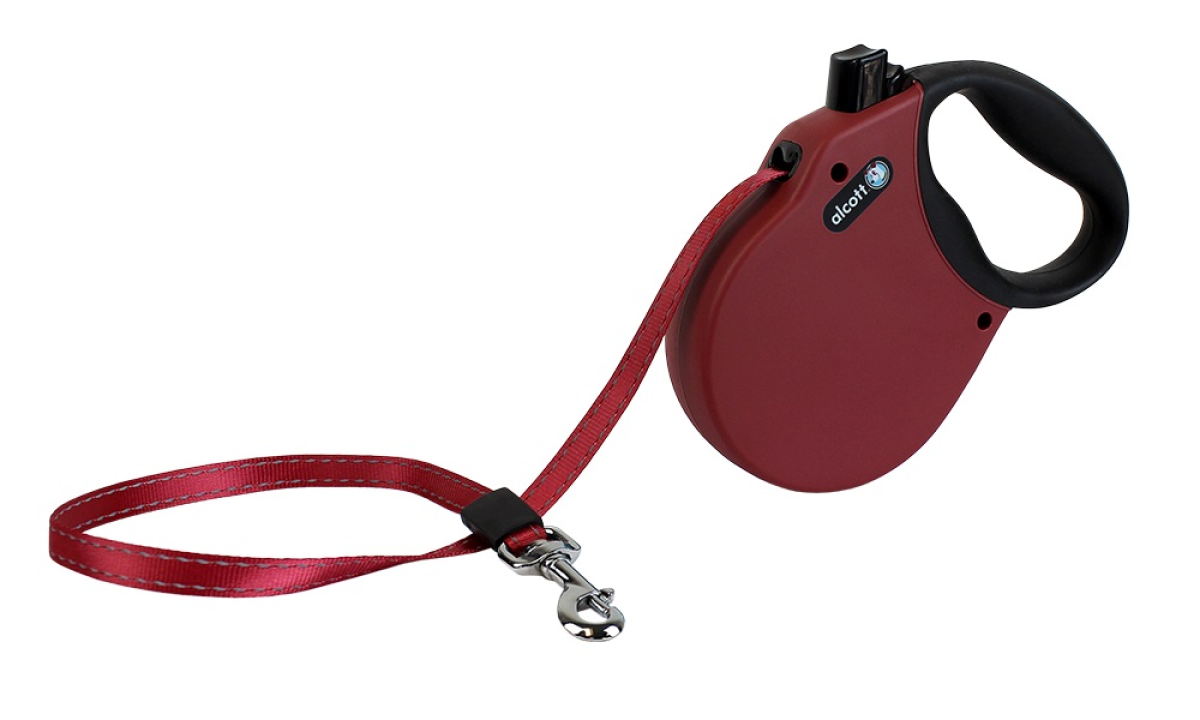 Adventure retractable leash, 5 m - Medium - Red