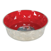 Thumbnail for Diamonds Stainless Non-Slip Dog Bowls - Red 2.6L