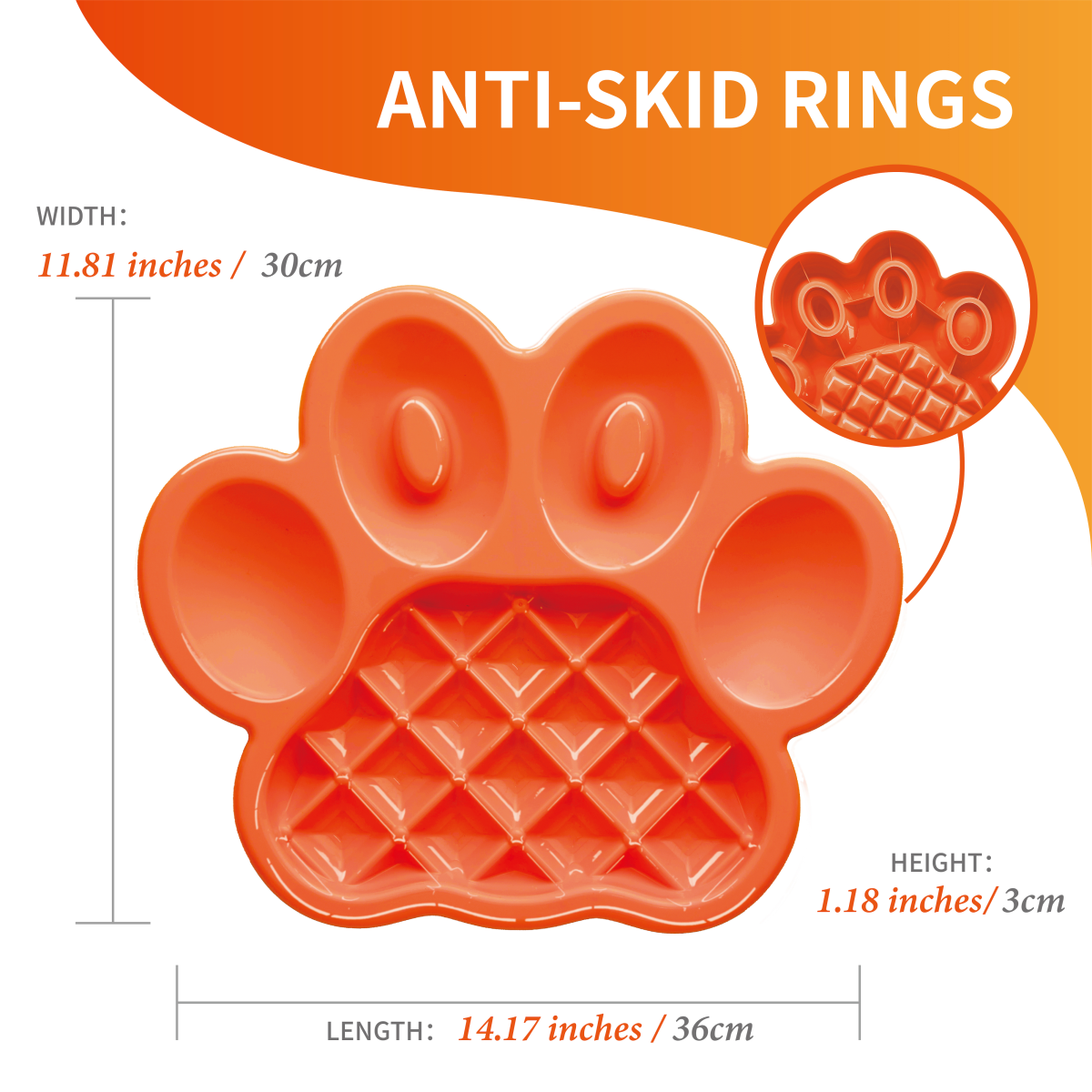 PetDreamHouse PAW Slow Feeder Orange