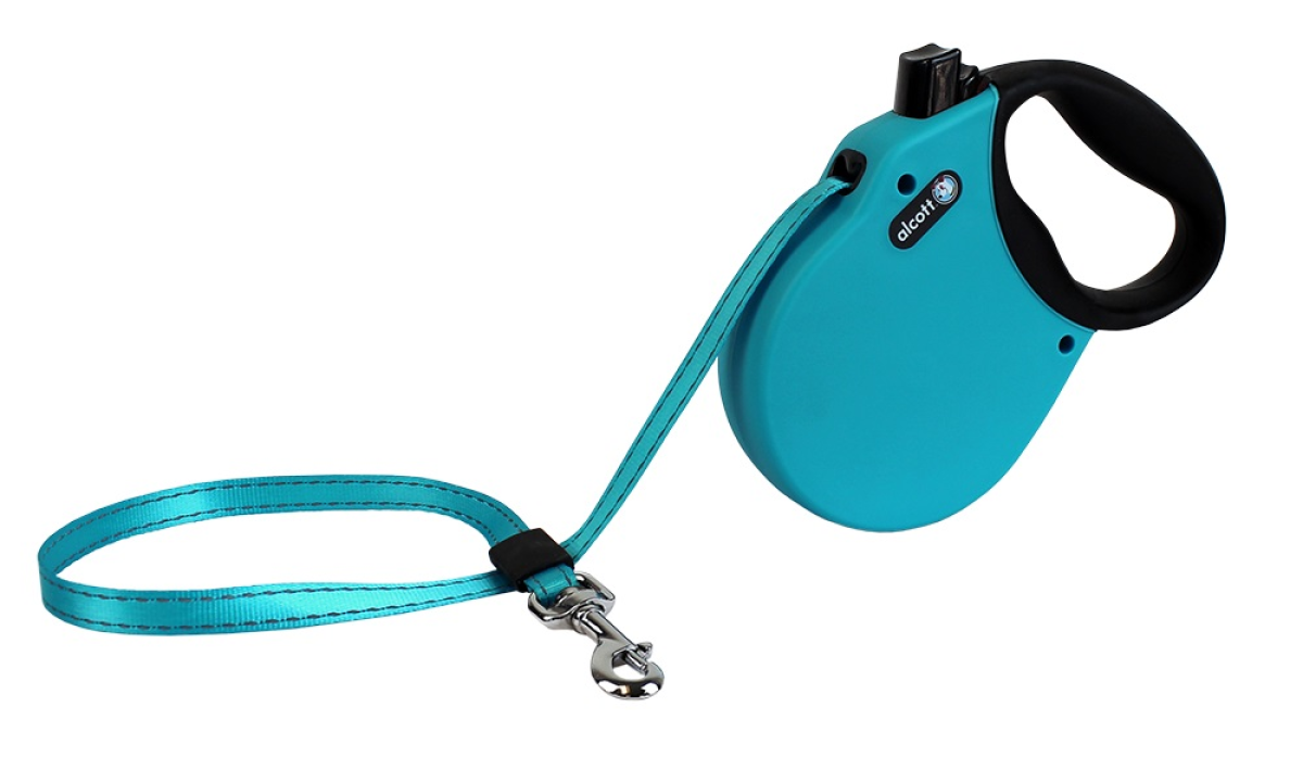 Adventure retractable leash, 5 m - Medium - Blue