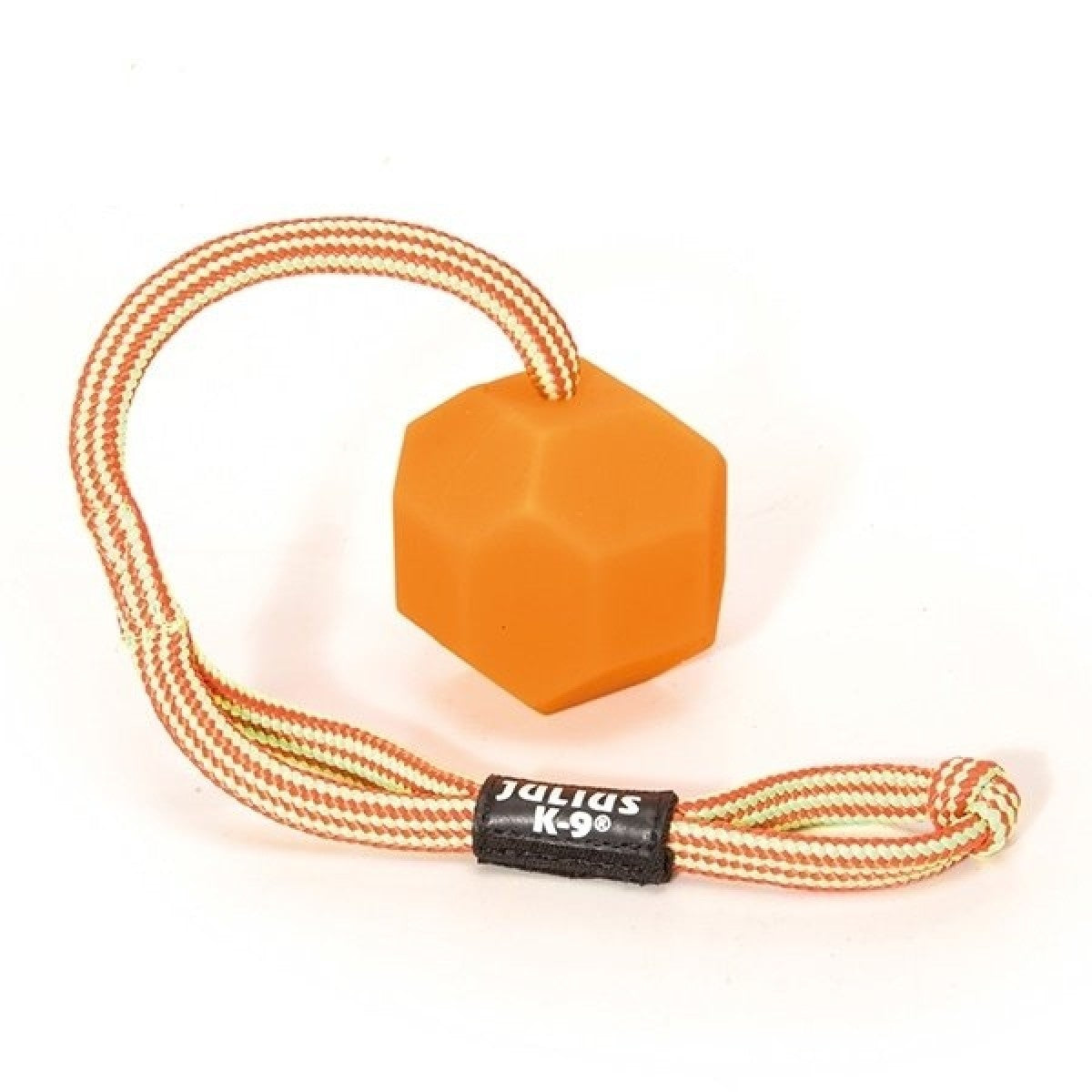 Fluorescent ball with string -  Neon orange / diam.6 cm / Soft silicon