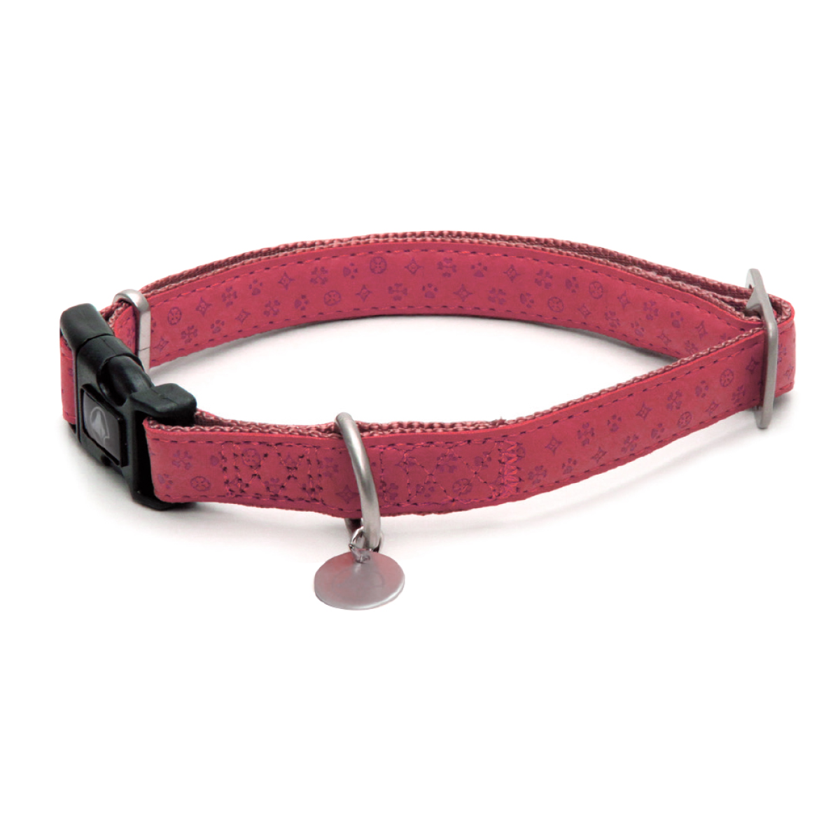 Mylord Leatherette Adjustable Dog Collar 48-70 x 2.5 cm, Pink